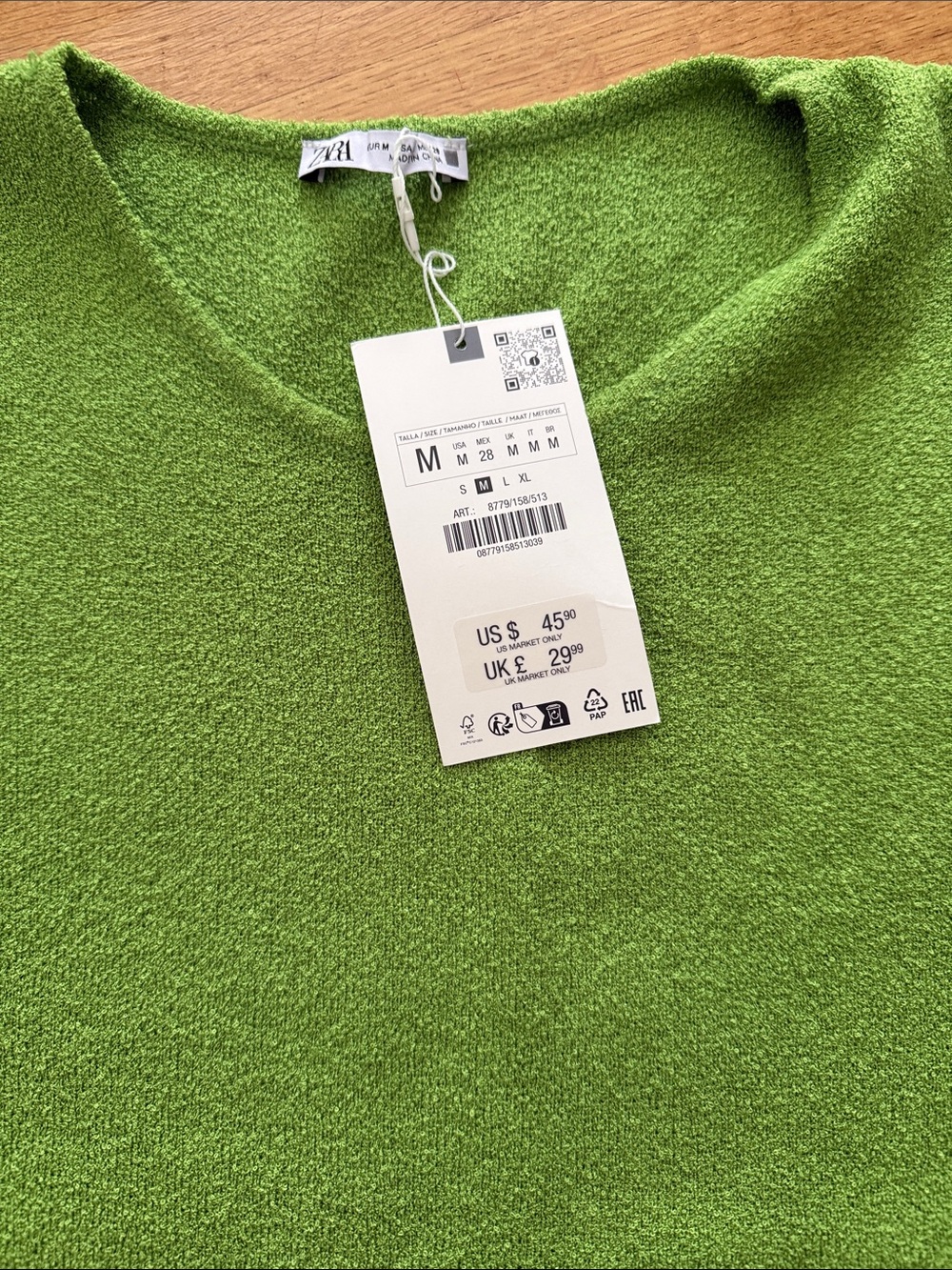 Zara Lime Green Knit Maxi Dress - Picture 2 of 2